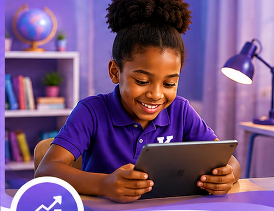 Learner developing confidence with digital learning