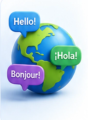 Multilingual learning support illustration