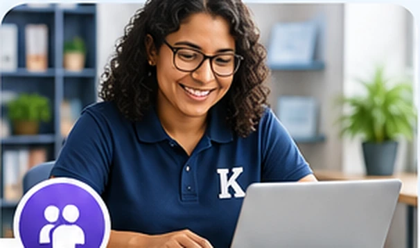 Teacher using the KIPS staff portal